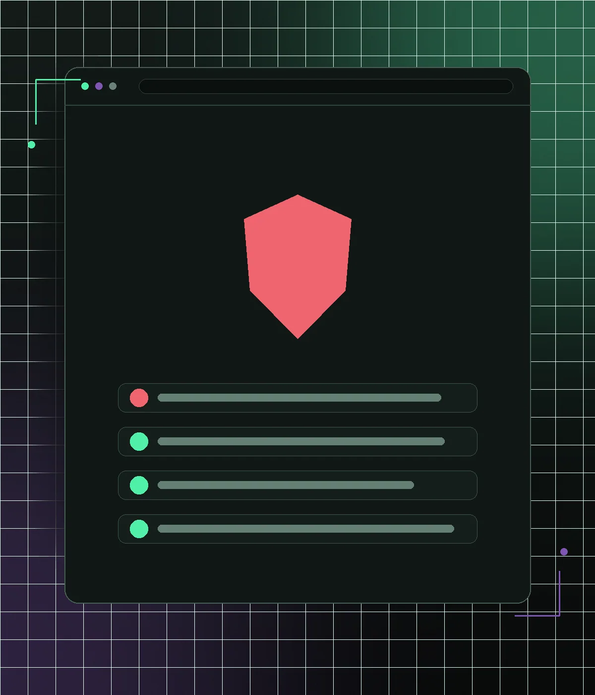Compromised website marked by an urgent security shield