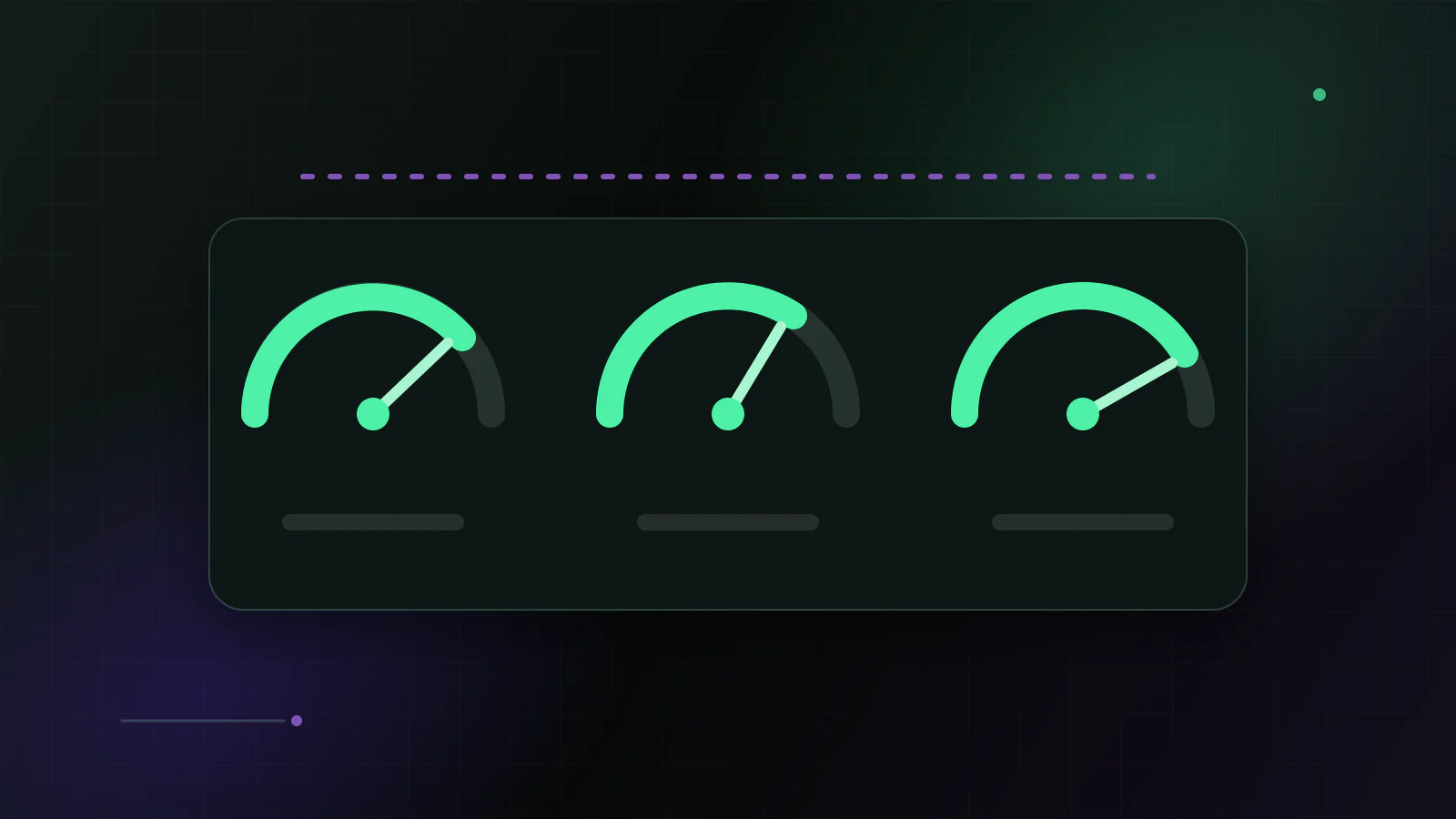 Three green performance gauges representing healthy Core Web Vitals