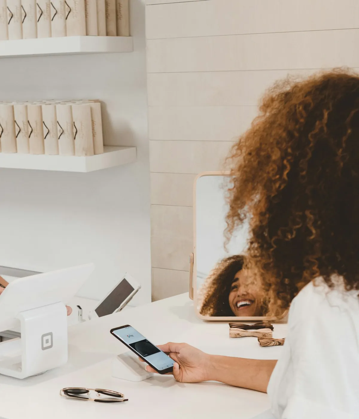 Small business team reviewing an ecommerce storefront together