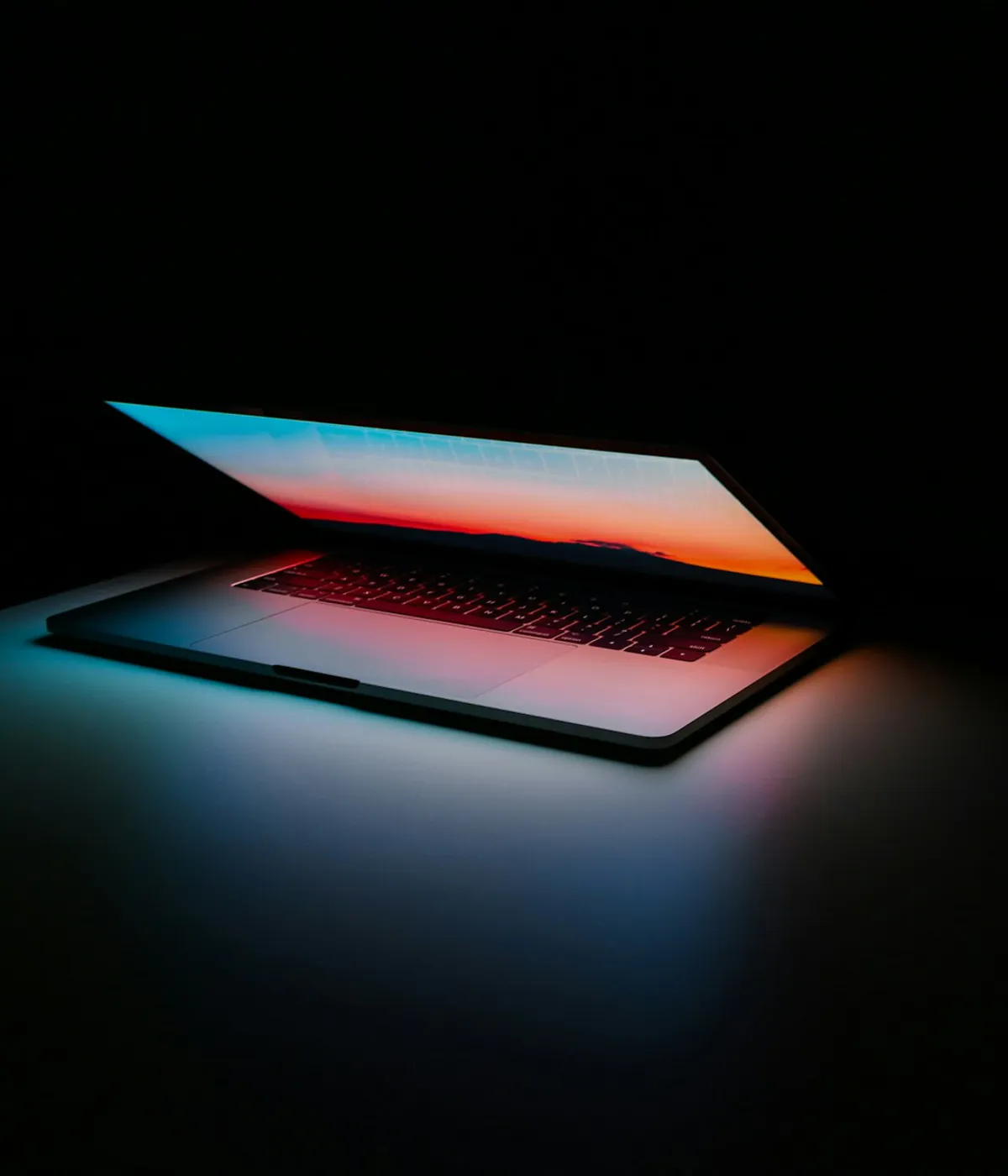 Laptop on a clean desk during storefront performance work